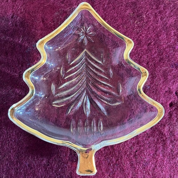 Vintage Mikasa Crystal Christmas Tree Candy Dishes Set of Two - Picture 6 of 9